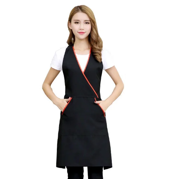 

Sleeveless Spa Uniform Beauty Salon Tattoo master apron Women Uniform Simple Slim Workwear apron Waitress aprons