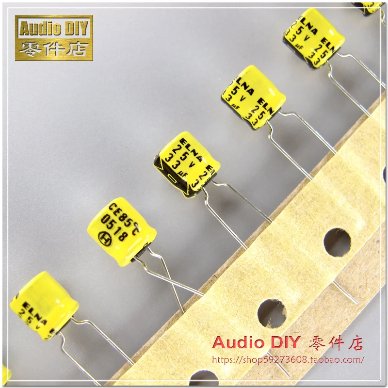 30PCS/50PCS ELNA yellow leather old model RC2 series 33uF/25V small volume electrolytic capacitor free shipping