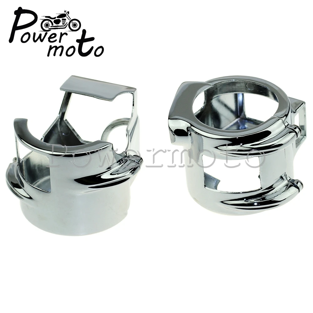 Chrome Aluminum Handlebar Switch Housings Cover For Honda Shadow VTX 1300 2003-09 VT1300 2010-2013 VT 750 Spirit ACE Aero VT600