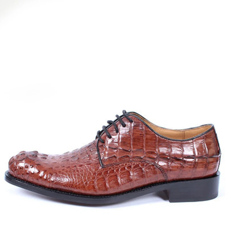 tainxin import  British  Pure manual  custom-made  crocodile men shoes  lace-up leather sole breathable  business  Men shoes