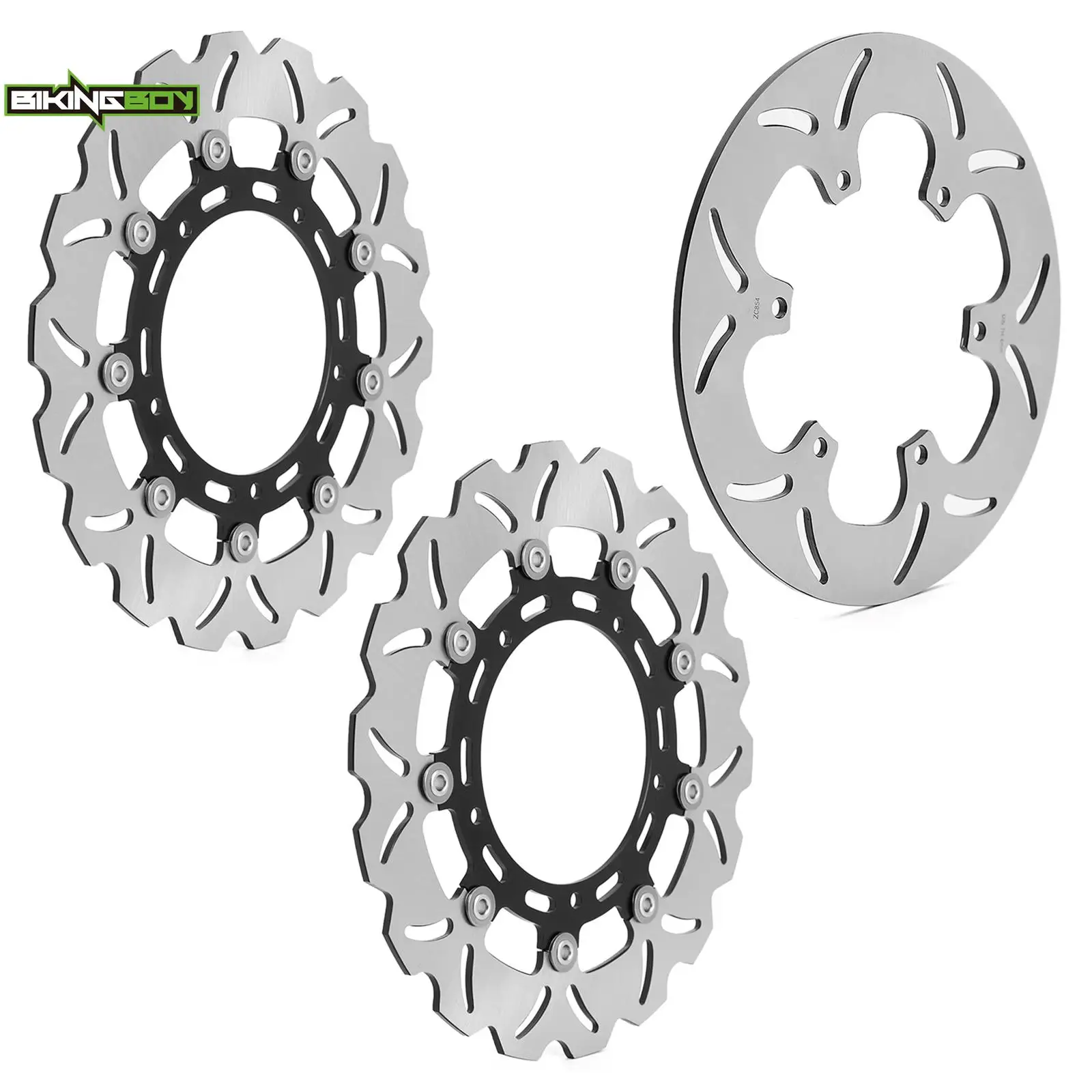 BIKINGBOY Front Rear Brake Discs Rotors Super Tenere XT1200Z 17-20 Explorer / Worldcrosser / Tenere 10-16 XT1200ZE 10-21 11 12