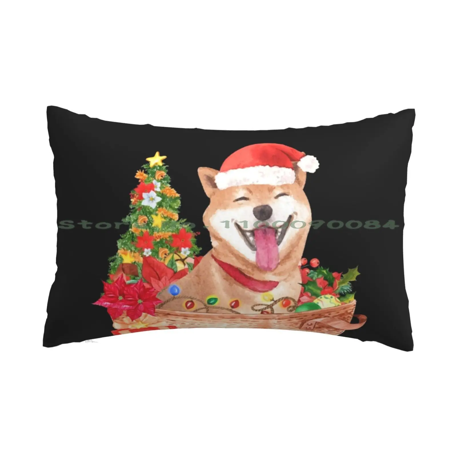 Shiba Inu Xmas Holidays Reindeer Christmas Lights Pillow Case 20x30 50*75 Sofa Bedroom Lotus Auto Lotus Super Seven Caterham