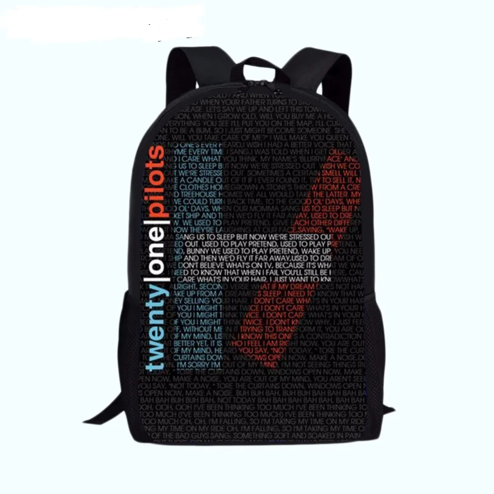 Twenty one pilots School Bag Large Capacity Backpack Student Satchel Teenager Kids Boys Girls Casual Travel Bags School Supplies