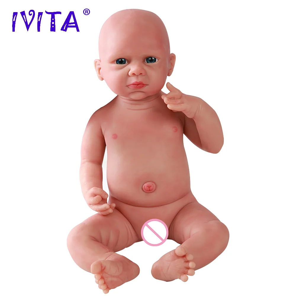 

IVITA WG1524 50cm(20inch) 3.89kg Full Body Silicone Cute Reborn Baby Dolls Toy for Girls Eyes Opened Alive Boneca with Clothes