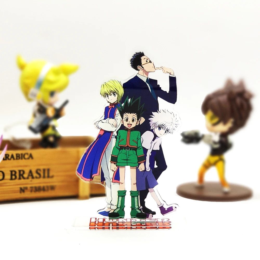 HUNTER×HUNTER Gon Killua Kurapika Leorio acrylic stand figure model double-side plate holder cake topper anime cool