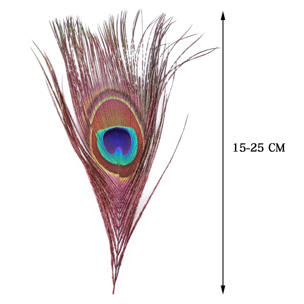 15-25cm pawie pióra wina Natura lJewelry akcesoria domowe dekoracje na imprezę rzemieślniczą pióropusz 10/20 szt. Sprzedaż hurtowa