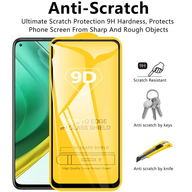 1-4 قطعة 9D غطاء كامل الزجاج المقسى ل شاومي 11T برو حماة الشاشة ل شاومي Mi 9 9T 10T برو 11 لايت Redmi نوت 10 9 11