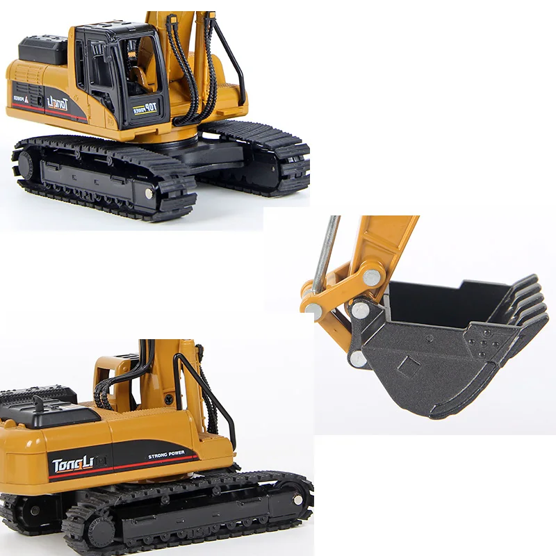 High Simulation Alloy Toys 1:50 Scale Die-cast Pattern Hydraulic Navvy Loader Bulldozer Engineering Construction Car Boys Gifts