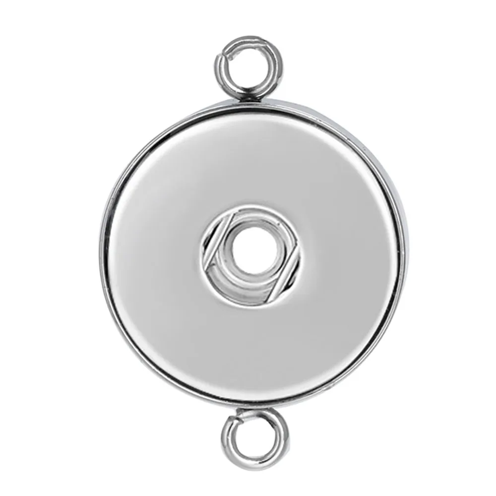 6pcs/lot Snap Jewelry Findings Stainless Steel Snap Button Pendant Fit 18mm 12mm Snap Necklace Buttons Bracelet DIY Accessories