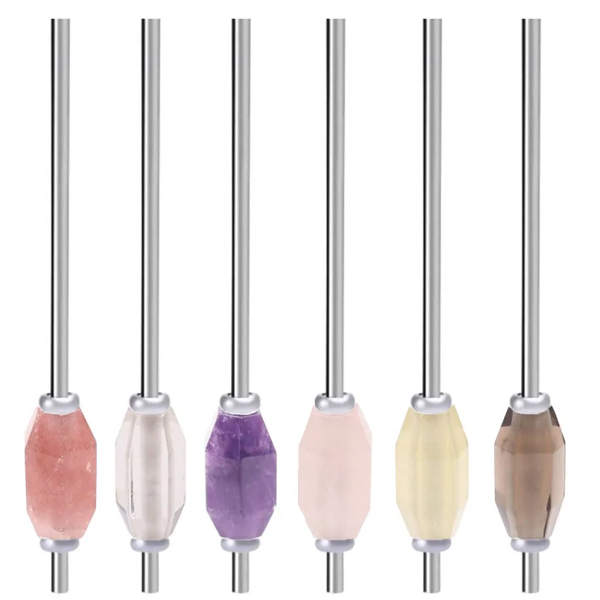 

Геометрическая подвеска из нержавеющей стали с зеркальной очисткой воды, модные ювелирные украшения из прозрачного кварца