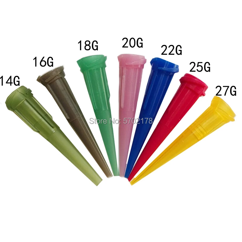 100PCS valvola di Erogazione di testa di plastica TT obliquo ago l'ugello di erogazione di plastica pieno ago