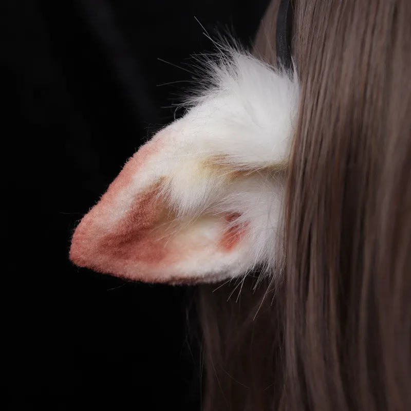 New Original White Black Sheep Ears Hairhoop Headwear For Cosplay Costume Custom Made