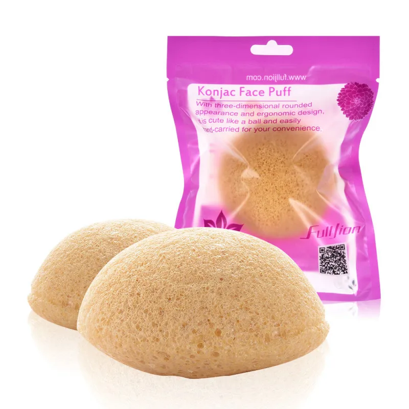 3 Colors Round Shape Konjac Sponge Cosmetic Puff Face Cleaning Sponge Natural Konjac Puff Facial Cleanser Tool Wash Flutter