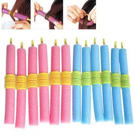 5/12PCS Soft Hair Curler Roller Curl Hair Bendy Rollers DIY Magic Hair Curlers Tool Styling Rollers Sponge Hair Curling