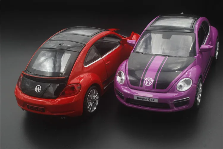 For Volkswagen Beetle 1:32 Cars Model Children Simulation Diecast Alloy Toy Metal Cars with Light and Sound Birthday Gift To Boy