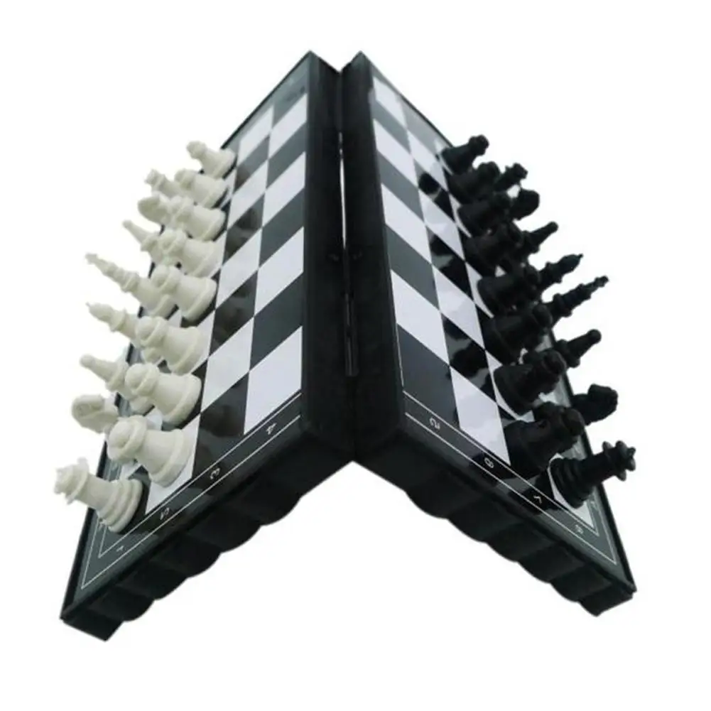 1set Mini Chess Folding Magnetic Plastic Chessboard Board Game Portable Kid Toy Portable 2021 Hot Sale Entertainment Toys