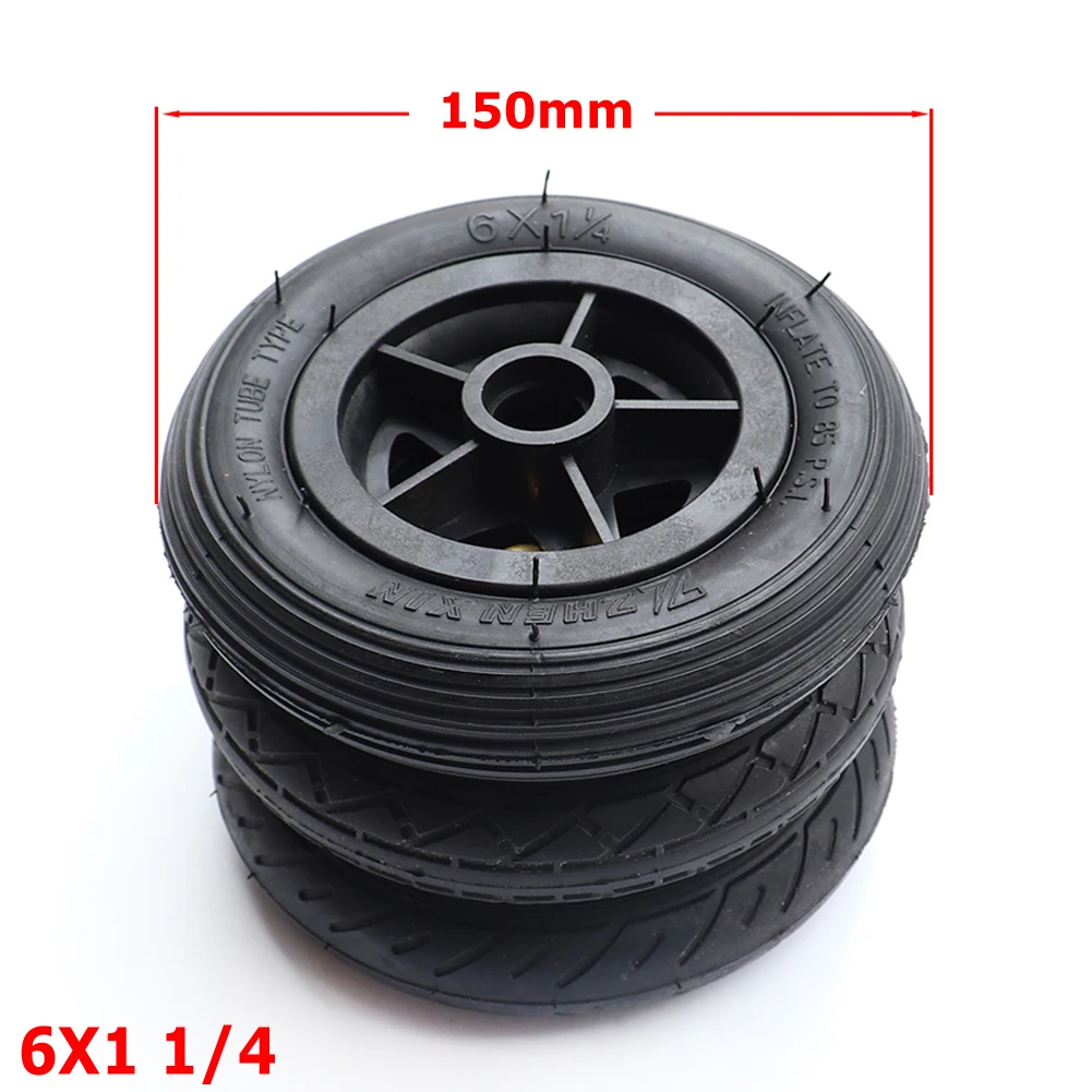 Motorcycle 6x1 1/4 Tyre 150MM Scooter Wheel with Plastic Hub Tube For Electric Wheel Scooter 6 Inch Pneumatic Tire