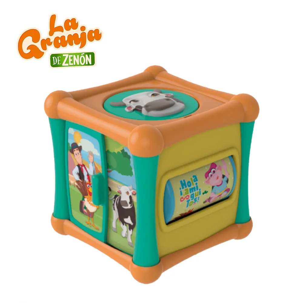 La Granja De Zenon Baby Activity Cube Toy Educational Learning Toy with Sound for Toddlers Boys Girls Gift Zenon Farm Toys