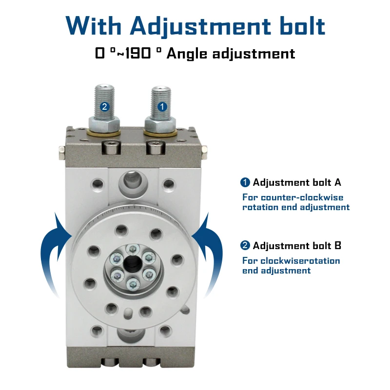 SMC Type Rotary Pneumatic Cylinder MSQB10A MSQB20A MSQB30A MSQB50A MSQB10R MSQB20R MSQB50R MSQB30R Adjustable 0-190 degrees