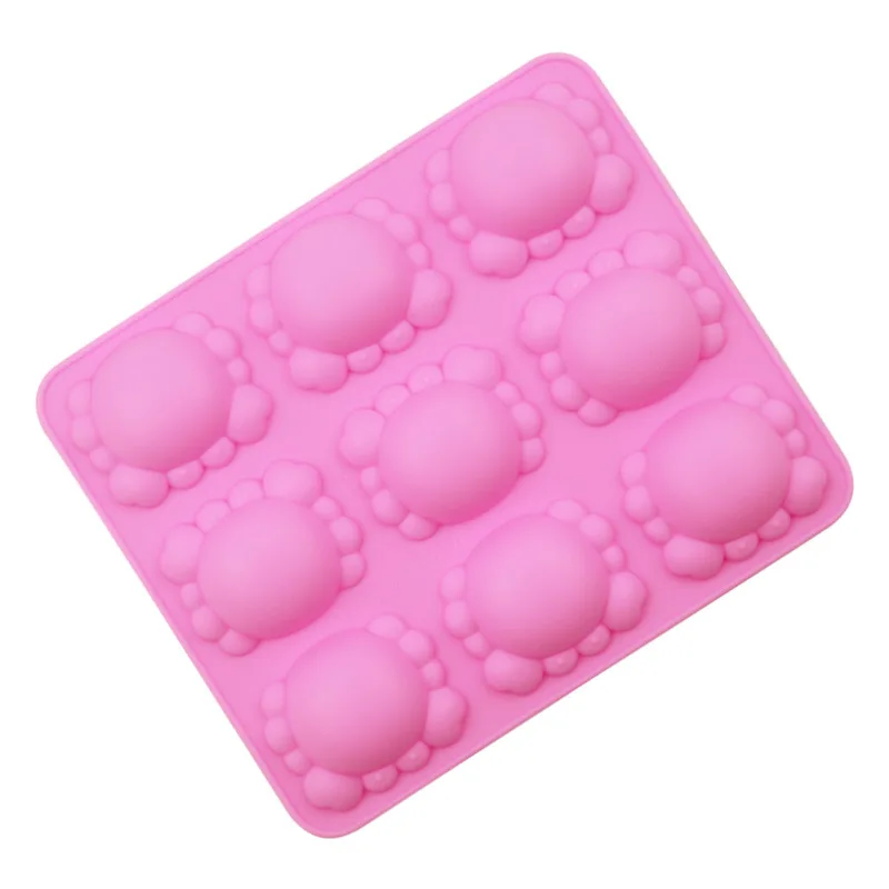 6 Holes Cartoon crab Silicone Chocolate Mold Soap Form Candy Bar Cake Decorating Moulds 3D Fondant Molds k869