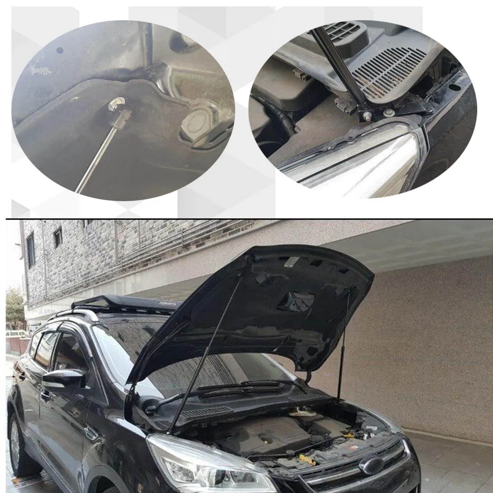 Front Bonnet Hood Damper for 2013-2019 Ford Kuga Escape Modify Gas Struts Lift Support Shock Absorber