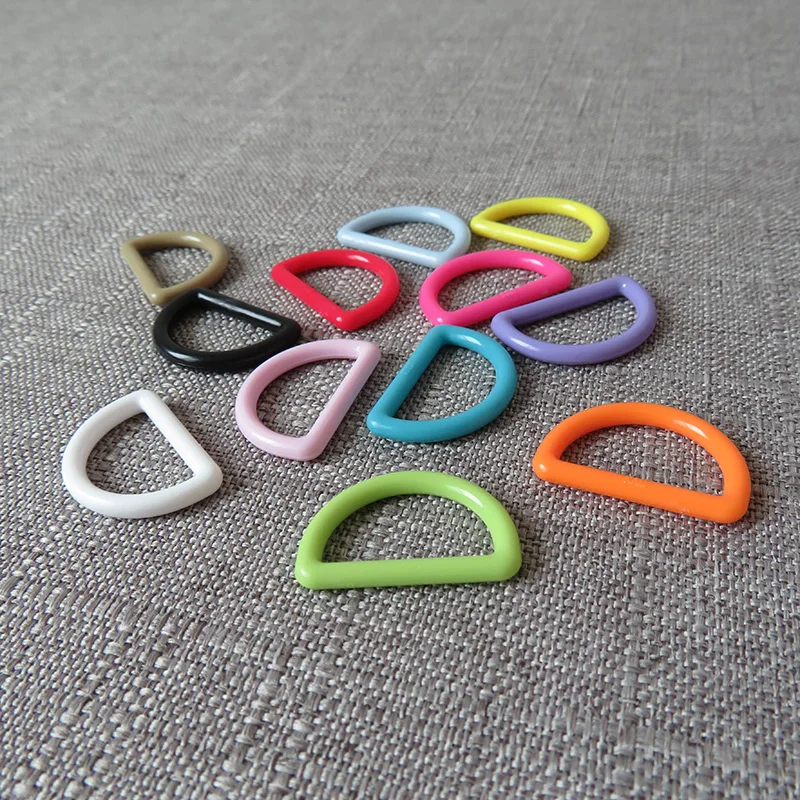 50pcs/lot 20mm 25mm webbing wholesale Plastic strap belt buckle D ring for bag knapsack pet supply garment sewing DIY accessory