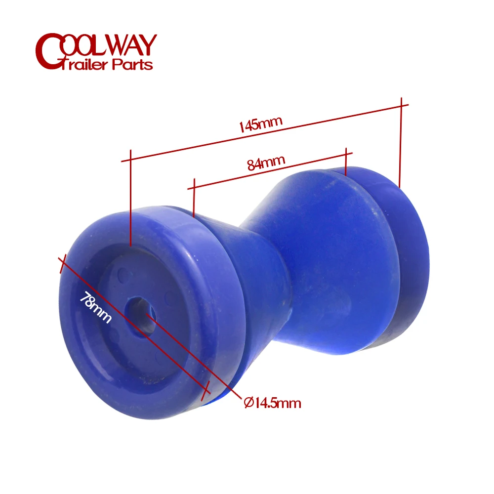 Winch Post Boat Trailer Bow Stop Roller Material Blue PE Shaft Parts Accessories