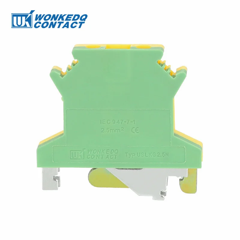 USLKG 2.5 Screw Ground Modular Terminal Block Universal Electrical Wire Connector USLKG 2.5 N Din Rail Terminals USLKG2.5N