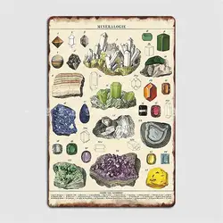 Mineralogie 크리스탈 포스터 주석 사인 포스터, 금속 플라크, 영화관 거실 클럽 바, 맞춤형 차고 장식