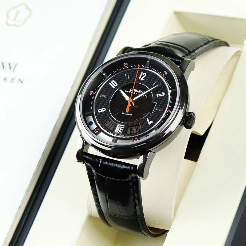 LOBINNI Luxury Men's Automatic Mechanical Watch Japan Imported NH35A Sapphire Crystal Luminous Waterproof Auto Date L16028