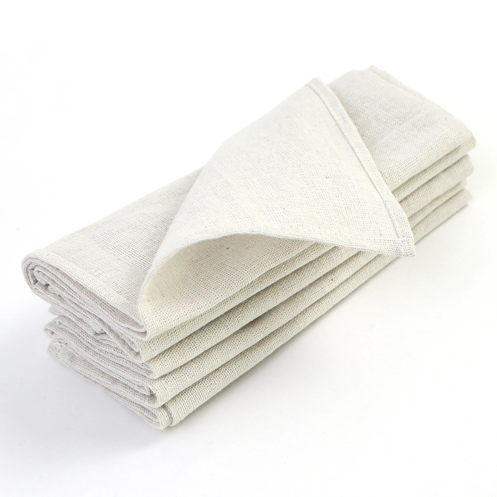 Cloth Napkins (50% Linen 50% Cotton) Set of 12 30x45cm Home Kitchen Table Placemat for Dinning Party Wedding Decoration