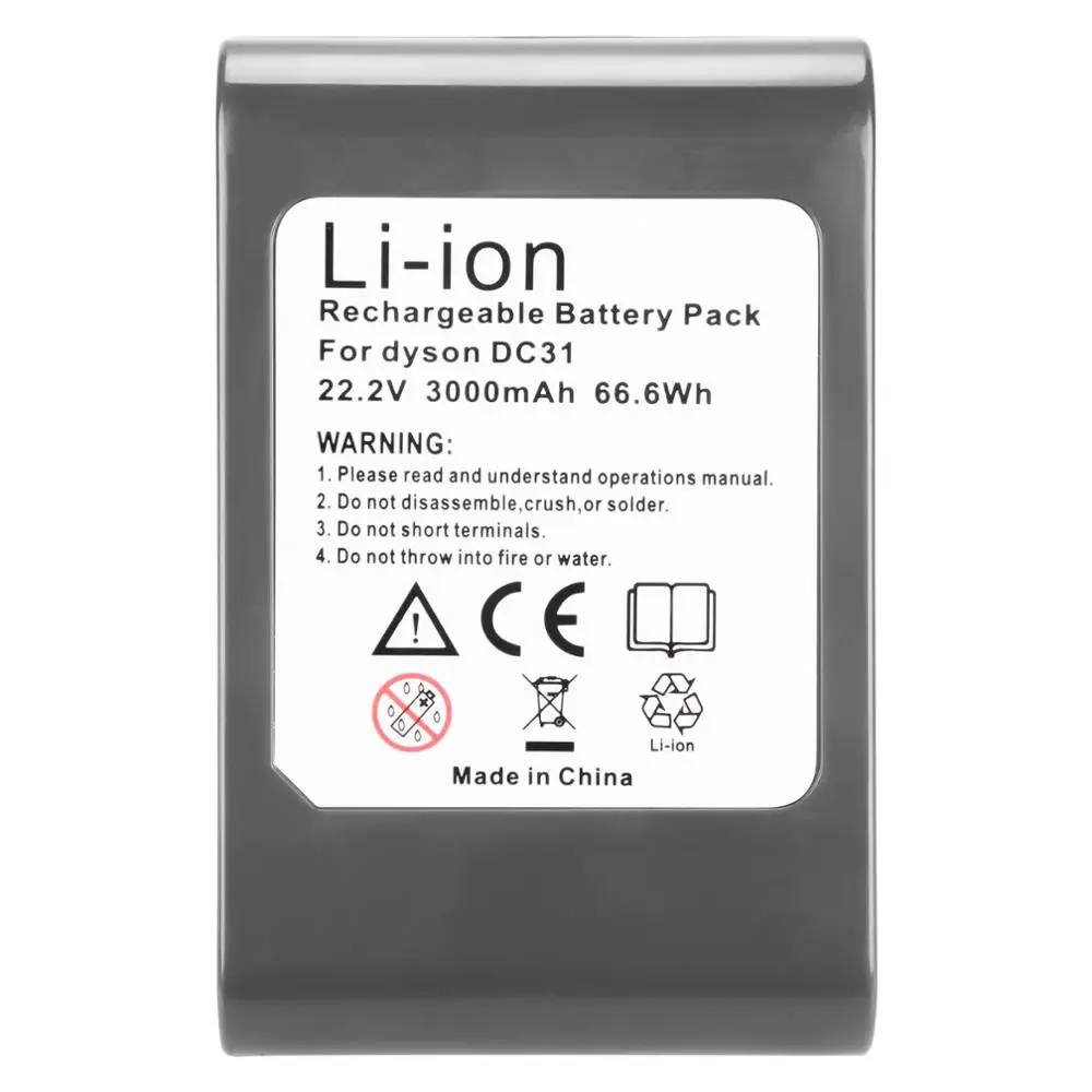 Reemplazo de aspiradora de iones de litio para Dyson, 3000mAh, 22,2 V, DC31, DC31, DC34, DC35, 917083-01, no para la serie B, L30, 1 unidad