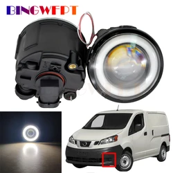 2 Pieces Car Front Bumper Fog Light Assembly LED Angel Eye DRL Daytime Running Light For Nissan NV200 2010-2015