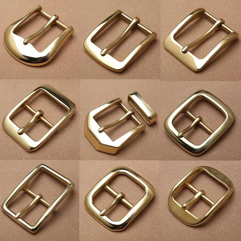 4.0cm polishing Metal Belt Buckle For Men Single Pin Belt Half Buckle Fit For 37-39mm Solid Buckle Accessories