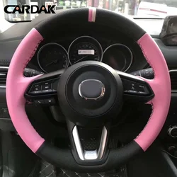 CARDAK Customized Car Steering Wheel Covers For Mazda 3 Axela 2017 2018 2019 Mazda 6 Atenza 2017-2019 CX-3 2018 2019 CX-9 CX-5