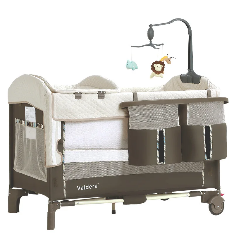 Valdera Portable Multifunctional Folding Crib A Substitute for Newborn Baby Rocking Bed Game Bed Kids Bed Baby Bed Fence