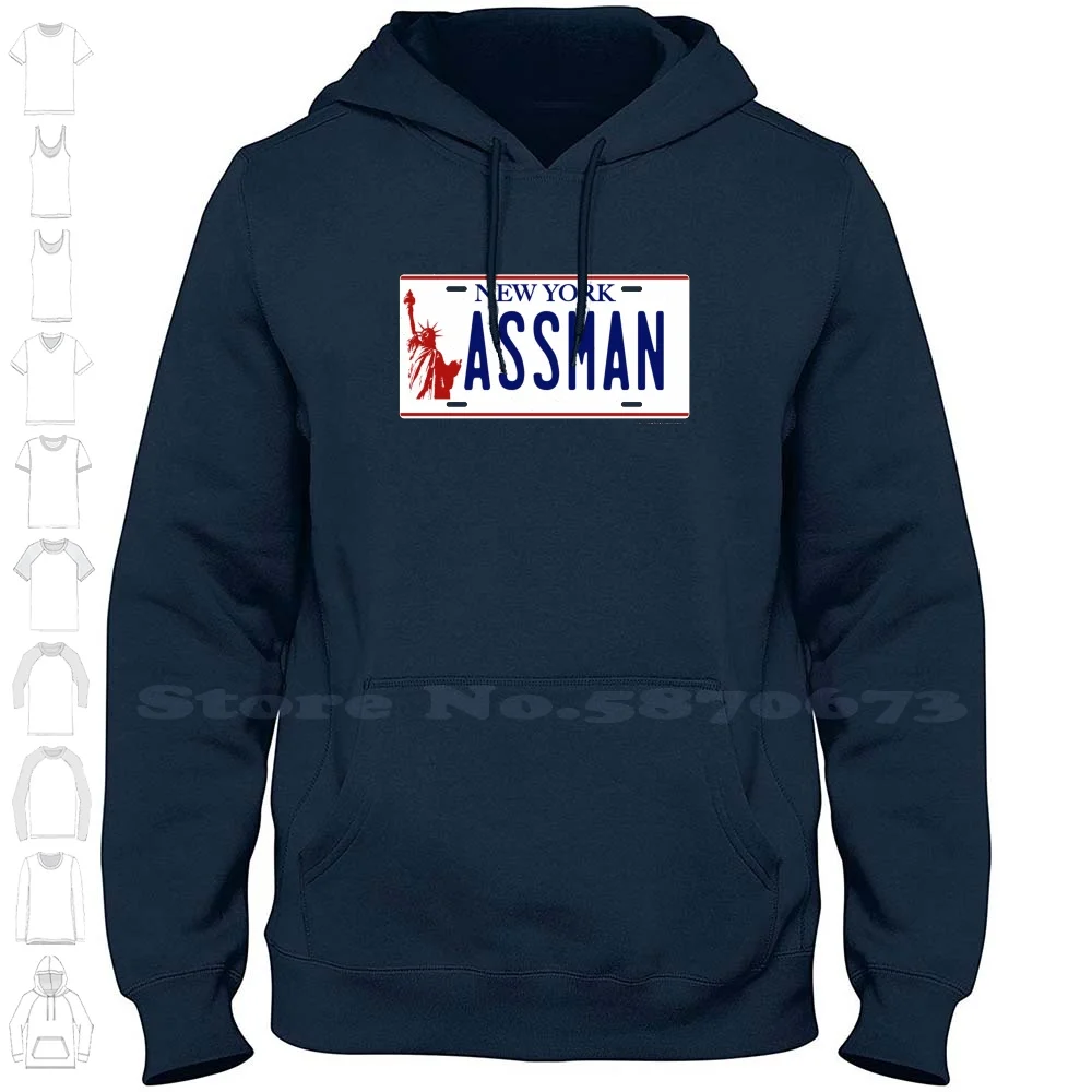 Assman 100% Cotton Hoodie T-Shirt Frank George Jerry Seinfeld Serenity Now Tv Assman New York Funny 90S Del Boca Vista Comedy