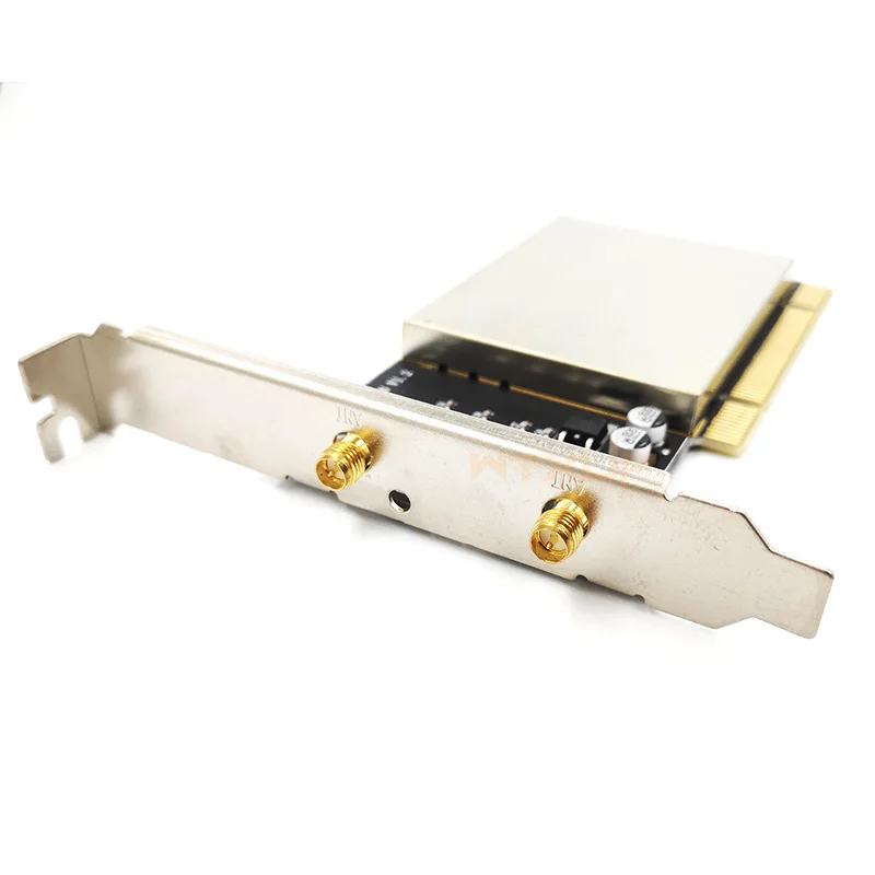 MINI PCI wifi nirkabel kartu ke Desktop PCI slot Adapter Converter 2 X Dual Band AC antena untuk AR9223 AR9220