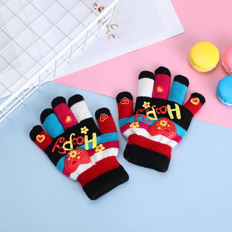 Calentador de invierno de medio dedo para niños, guantes para chicas y chicos, para esquiar al aire libre, mitones de conducción, regalo de fiesta
