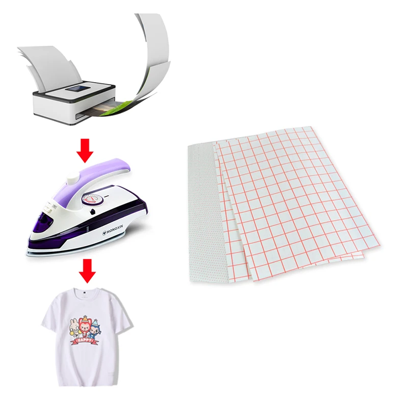 5 Sheets A4 Heat Transfer Paper High Transfer Rate For 100% Cotton Cloth T-shirt By Inkjet Printer