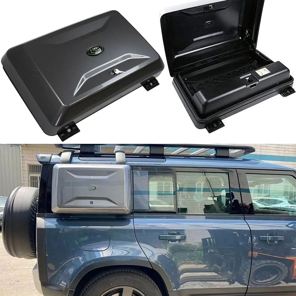 Eiger Grey Exterior Side Mounted Gear Carrier Box Fits for New Land Rover Defender 2020 2021 2022