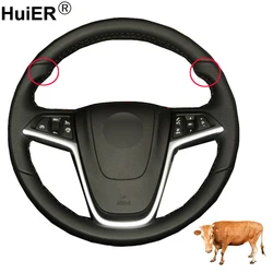 Hand Sewing Car Steering Wheel Cover Top Cow Leather For Opel Mokka 2012-2019 Insignia 2008-2013 Astra (J) 2010-2015 Meriva (B)