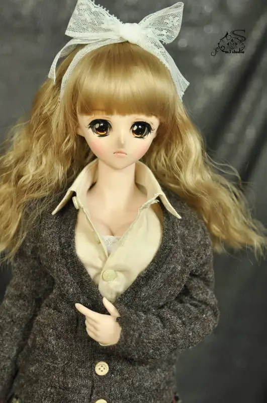 Jupe plissée + chemise + Cardigan pour grande fille, tenue pour BJD/SD MSD SD13, poupée non incluse et autres accessoires, 1/4 1/3 E2651