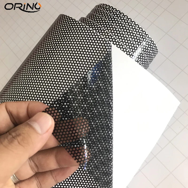 One-Way Perforated Vinyl Privacy Window Film Wrapping Self Adhesive Decal Glass Wrap Roll