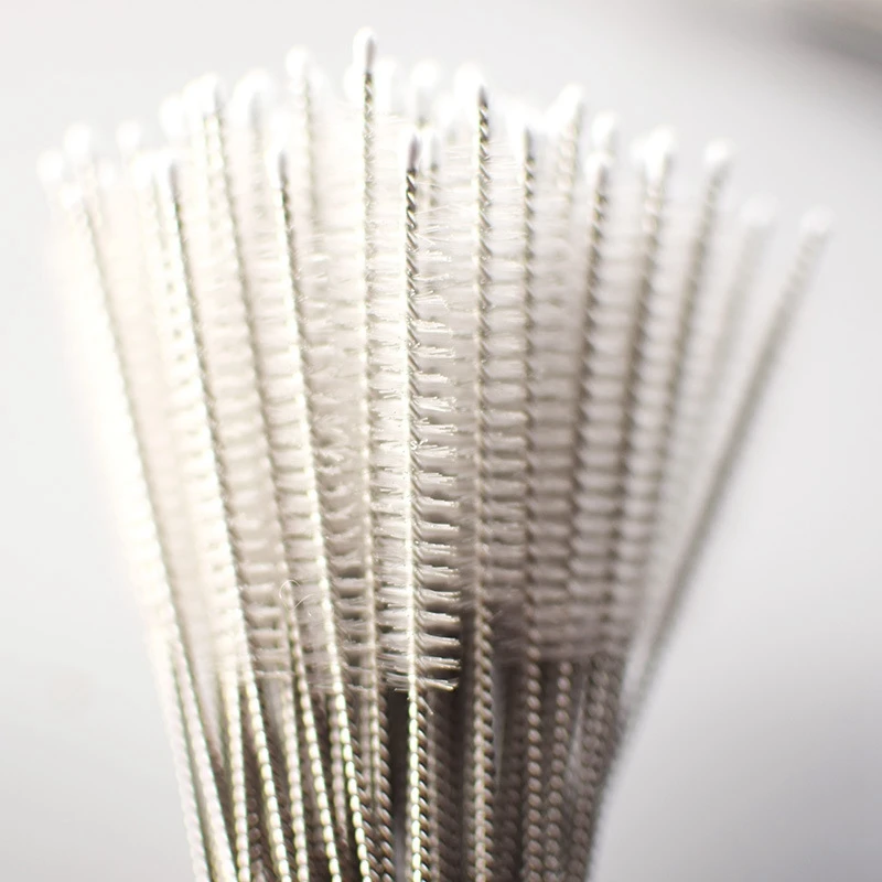 10Pcs Straws Brushes Reusable Metal Cleaning Brushes 304 Stainless Steel Eco-friendly Bottle Brush 15/20cm for 6-12mm Straw