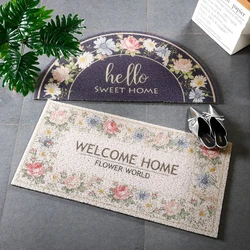 Modern Style PVC Non-Slip Silk Loop Doormat Carpet Hallway Entrance Door Mat Porch Custom Size And Pattern Can Be Cut Mat Carpet