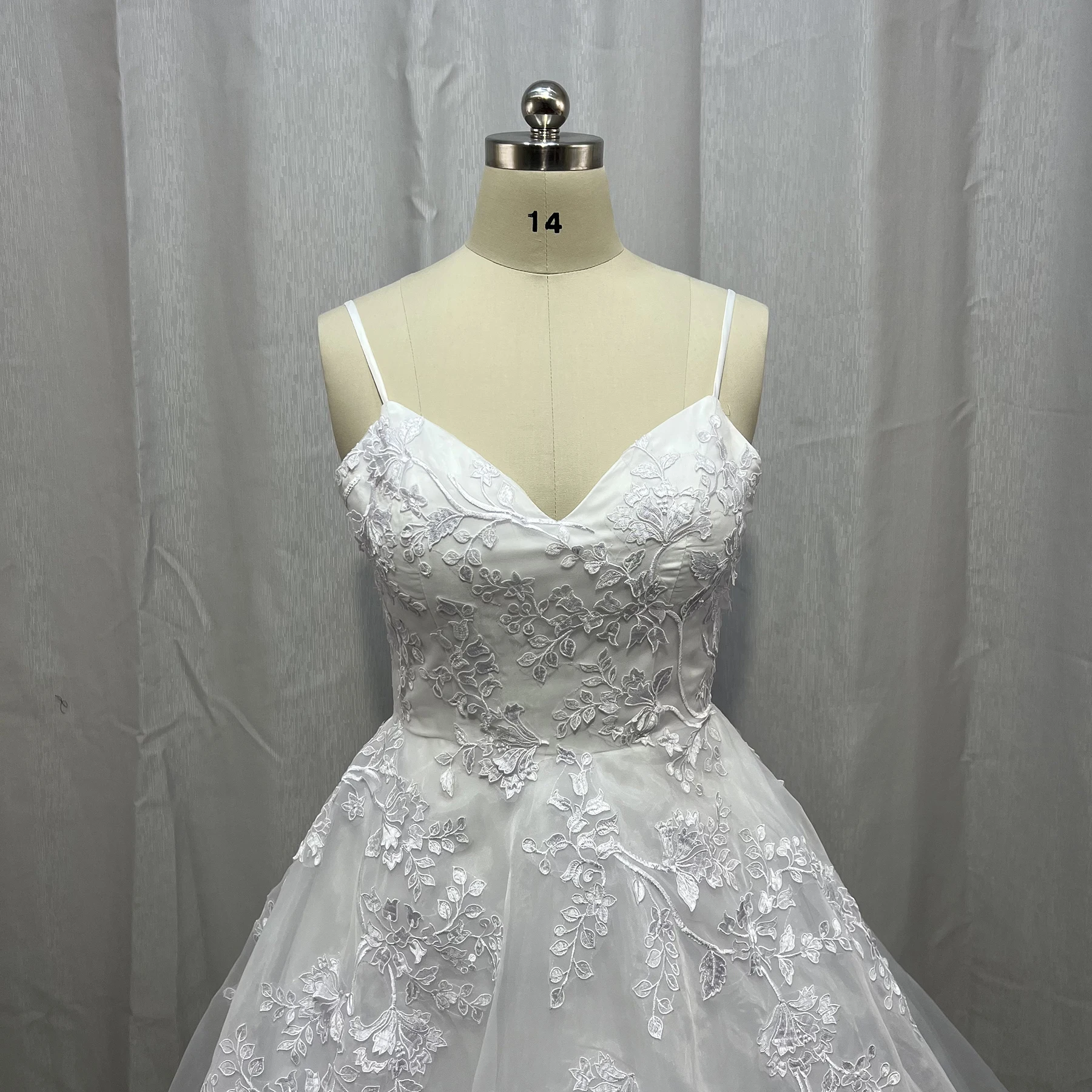 Paski Spaghetti Real Photo suknie ślubne dla kobiet 2022 Plus rozmiar proste koronkowe aplikacje Vestidos de Noiva Custom Made Bridal