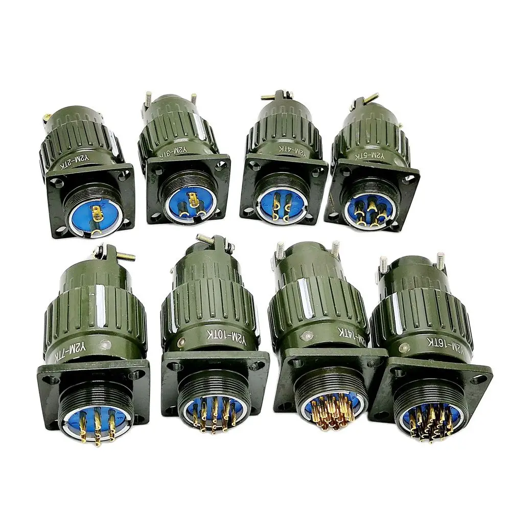 YP21 Aviation Plug Socket Y2M-2/3/4/5/7/10/14/16 For Servo Motor Connector Fast Snap Type