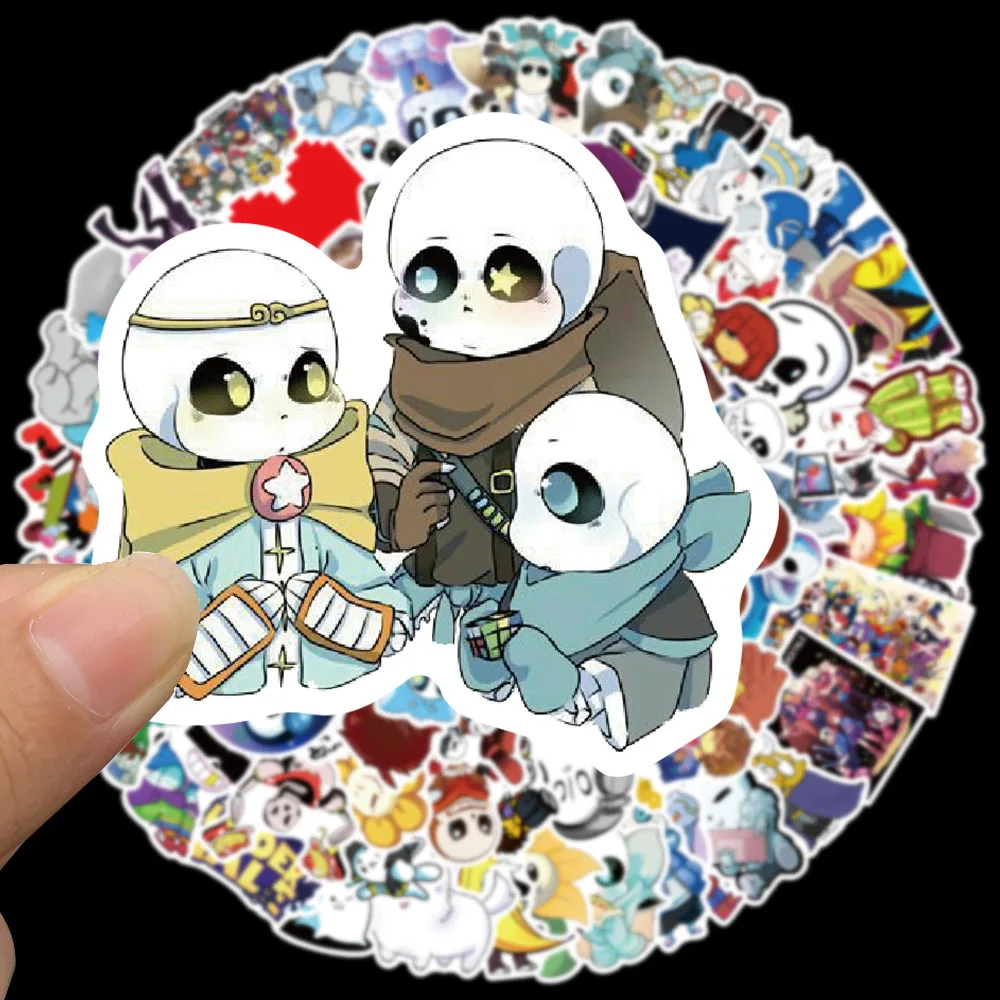 10/50/100pcs 뜨거운 게임 Lable Undertale 낙서 스티커 자동차 수하물 스케이트 보드 미적 스티커 스티커 어린이 장난감