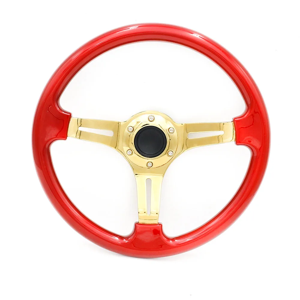 Racing Gold Car 350mm 14inch Steering Wheel ABS Steering Wheel